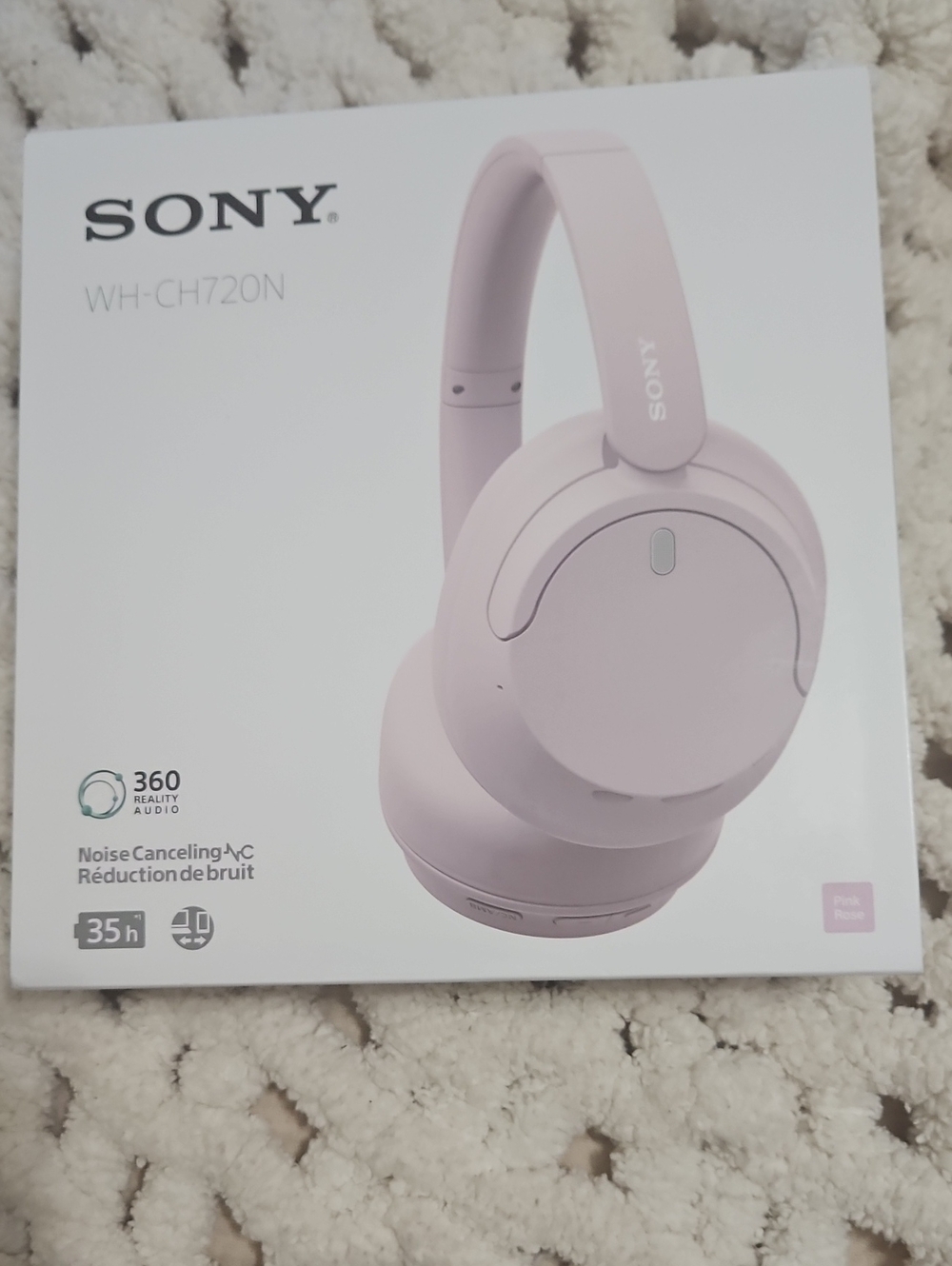 Sony WH-CH720N Wireless Over-Ear Headphones - Pink